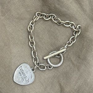 Vintage Tiffany and Co Heart Tag Toggle Bracelet